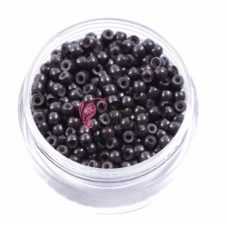 Inele Micronano Rings cu silicon pentru extensii de par 100 bucati Saten Inchis NRG08